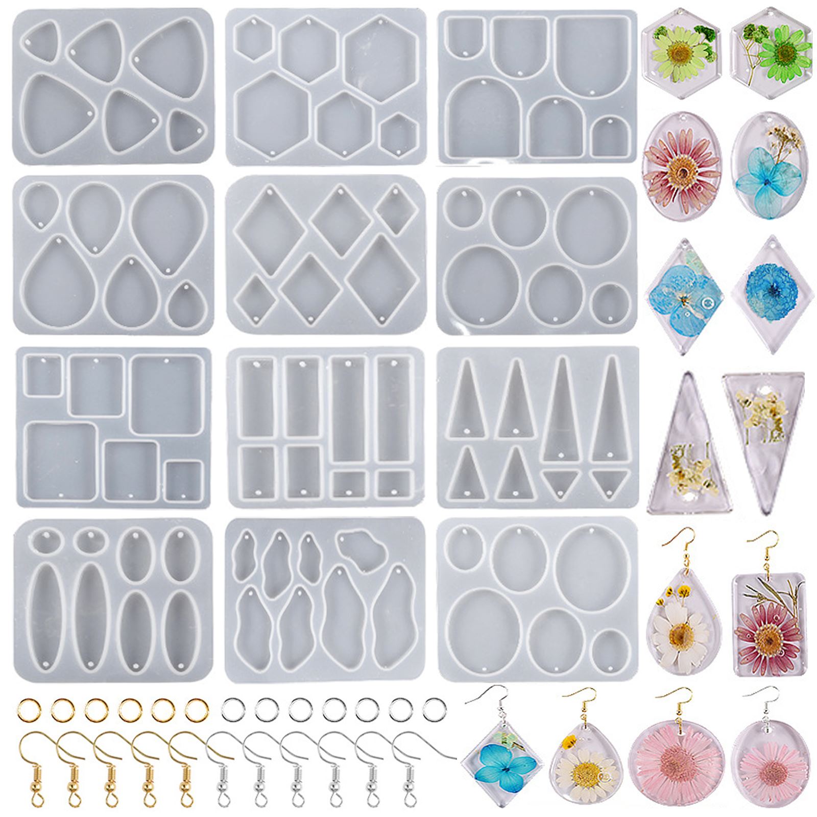 Serving Tray Mold - Geometric Earring Pendant Silicone Mold For