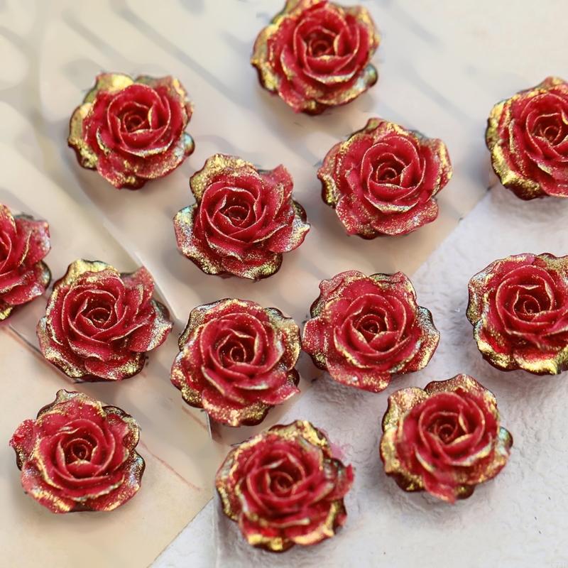 Resin Glitter Pack - Gói 10 bông hoa nhựa chuyển