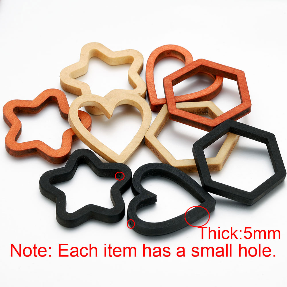 10pcs Wood Heart Square Silico - đánh giá và giá Crafting Resin