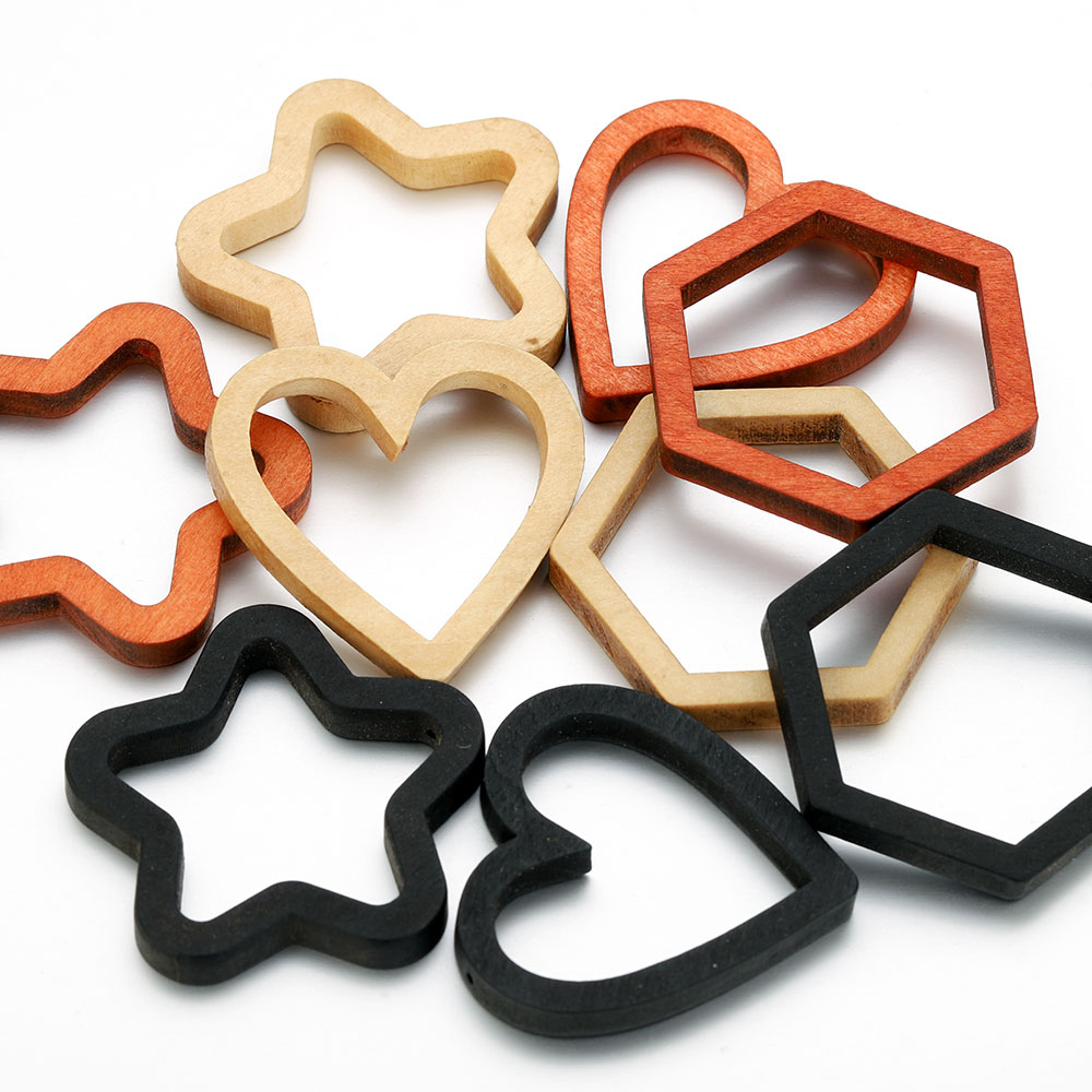 10pcs Wood Heart Square Silico - đánh giá và giá Crafting Resin