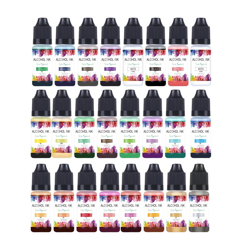 10ml/Bottle 22Colors Alcohol I - đánh giá và giá Resin Dye Alcohol