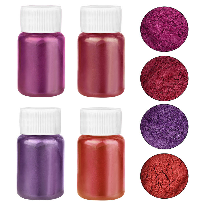 4 Colors/Set Pearlescent Powde - đánh giá và giá Resin Pigment Set