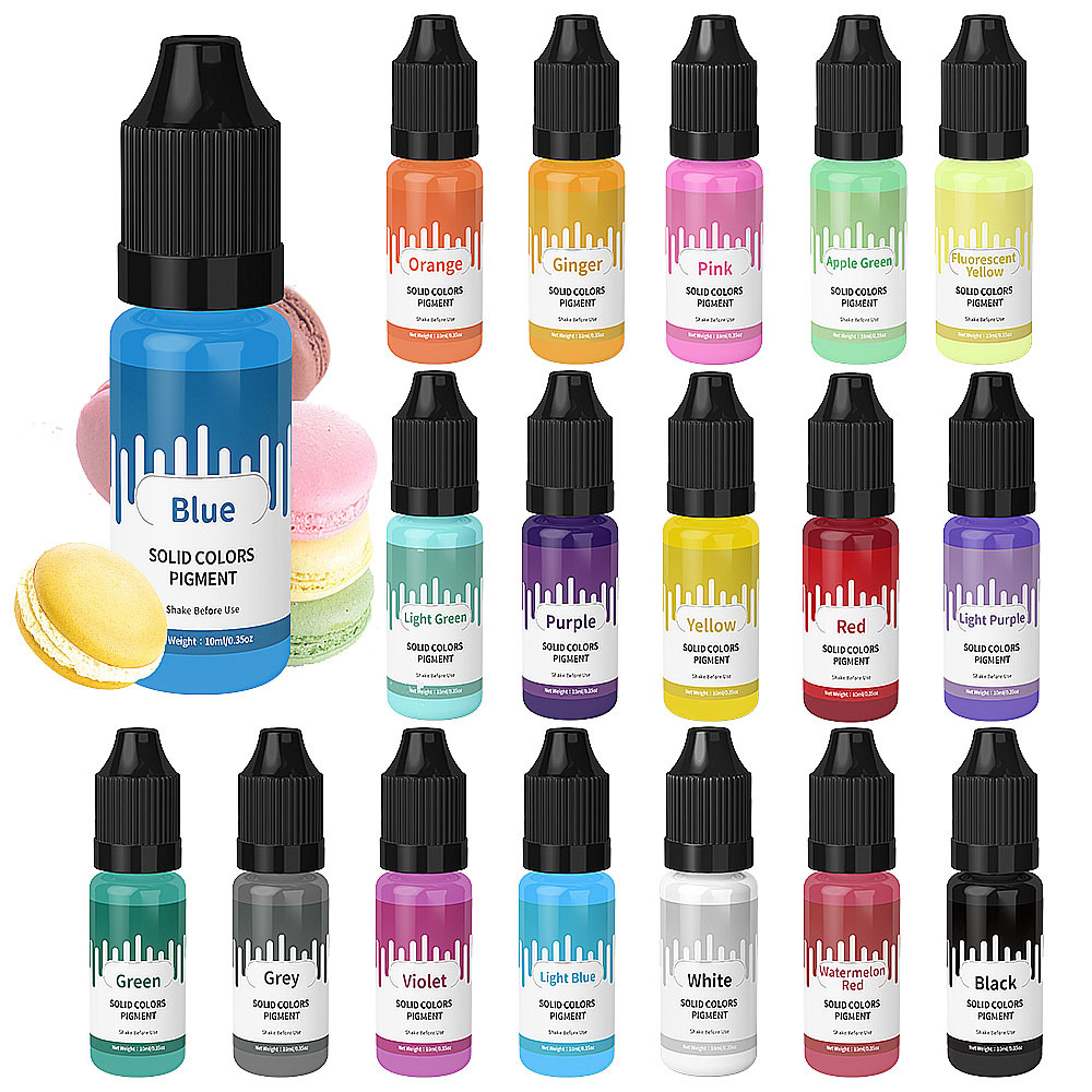 18Colors 10ml Macaron Solid Pa - đánh giá và giá Resin Pigment Set