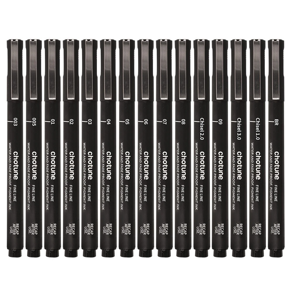 Black Micro Pens,15 Sizes,Wate - đánh giá và giá Copic Marker Sketch