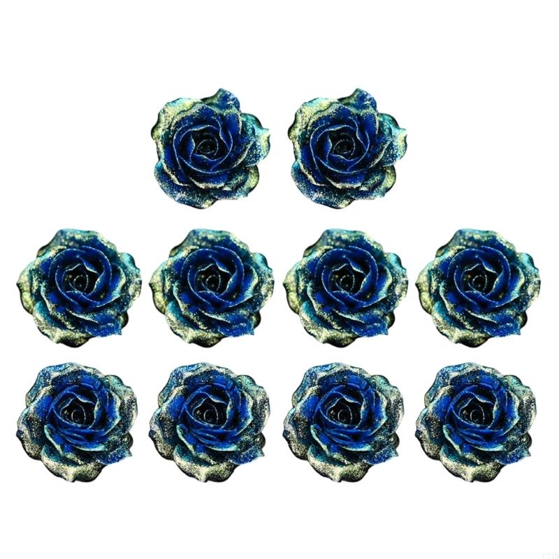 Gói 10 bông hoa nhựa chuyển mà - đánh giá và giá Resin Glitter Pack