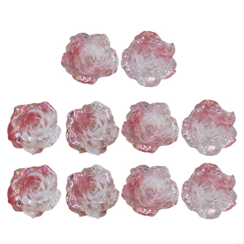 Gói 10 bông hoa nhựa chuyển mà - đánh giá và giá Resin Glitter Pack