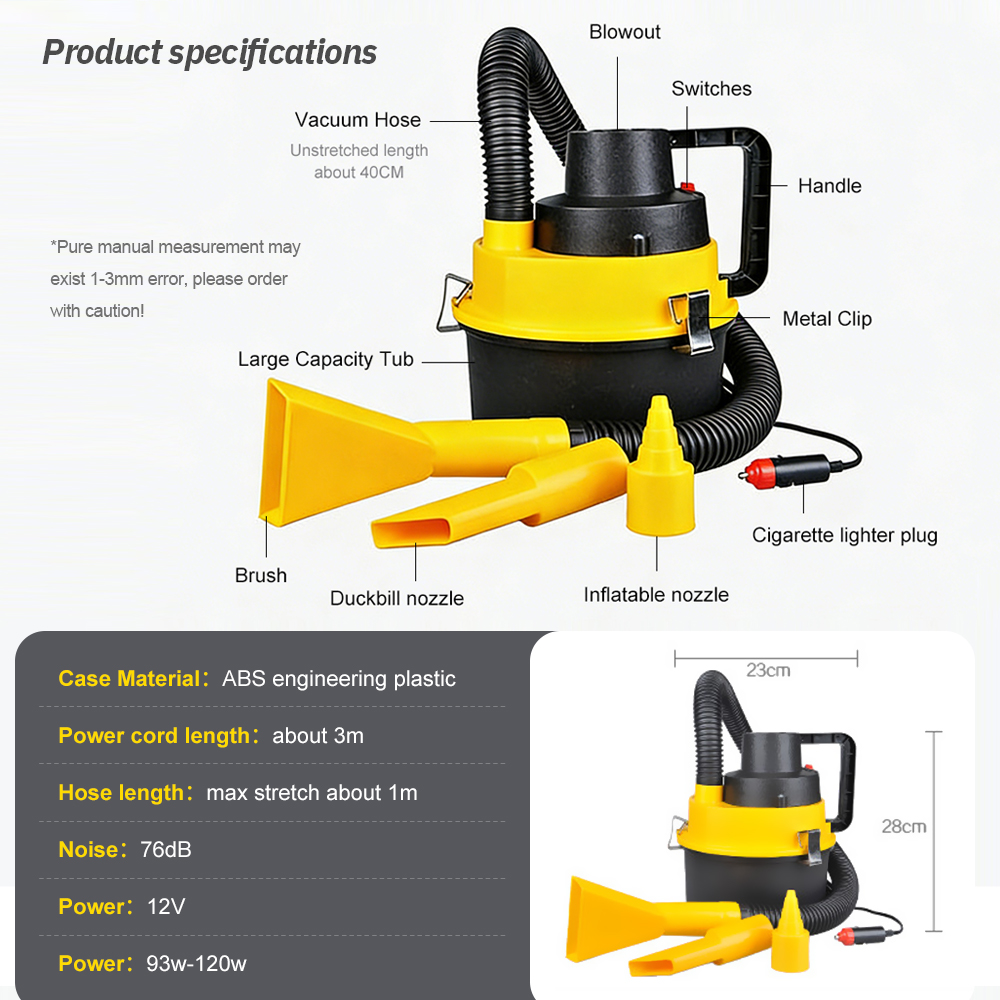 12V Portable Canister Car Vacu - đánh giá và giá Vacuum Chamber Small