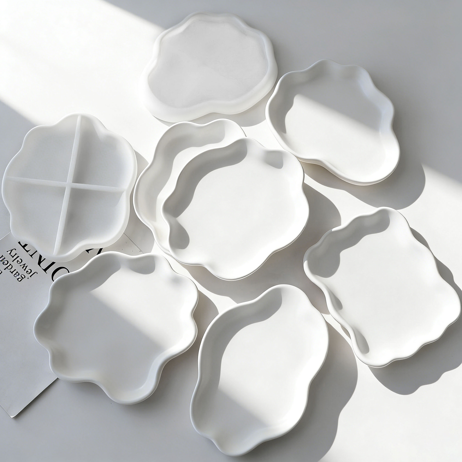 DIY Geometric Wave Plaster Coa - đánh giá và giá Serving Tray Mold