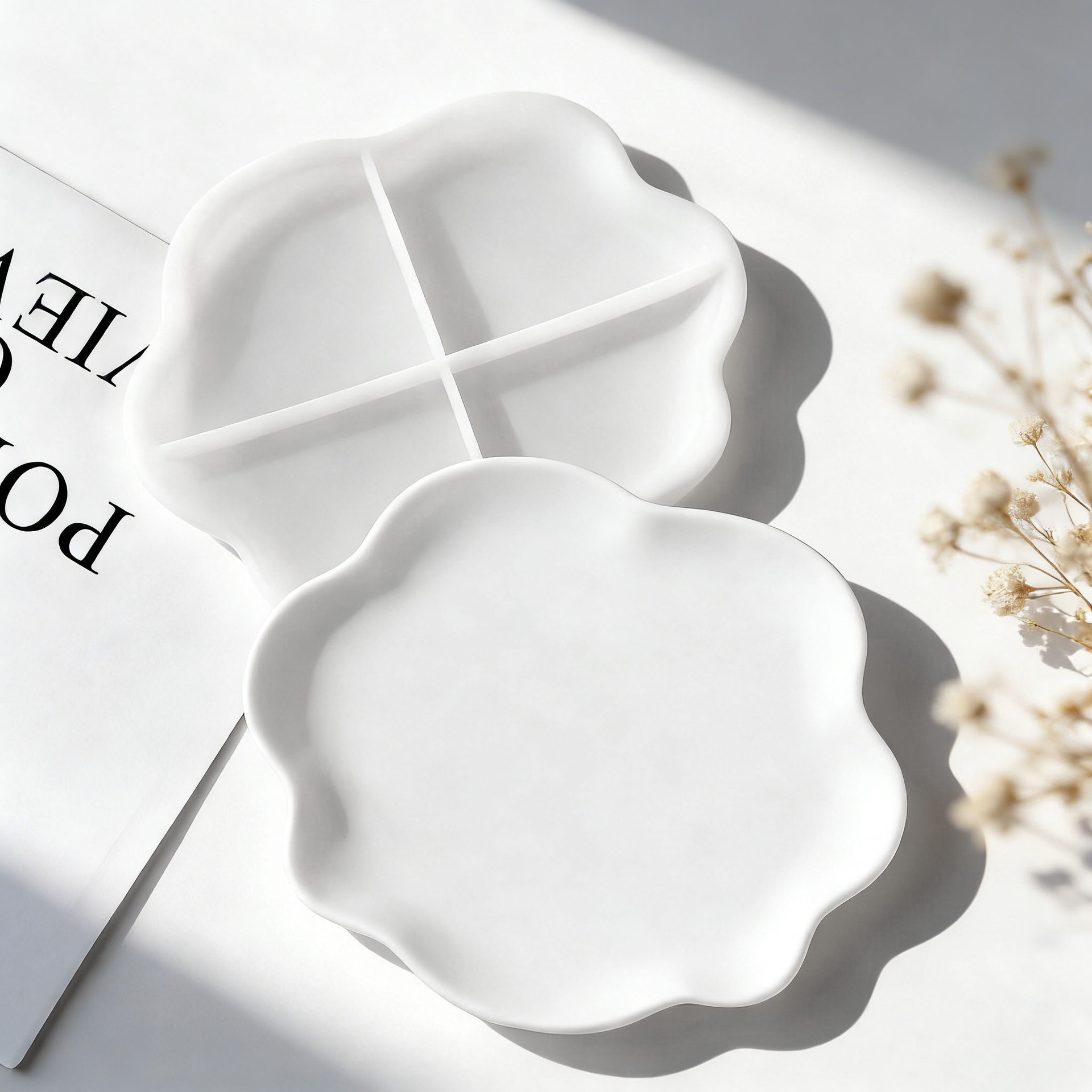 DIY Geometric Wave Plaster Coa - đánh giá và giá Serving Tray Mold