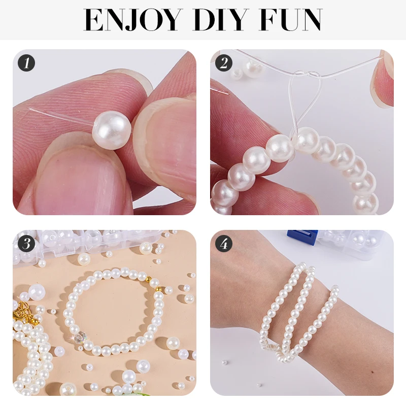 800pcs Artificial Faux Pearl R - đánh giá và giá Crafting Resin