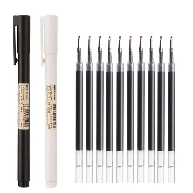 0.5mm Black Bullet Tip Gel Pen - đánh giá và giá Muji Stationery Gel Pen