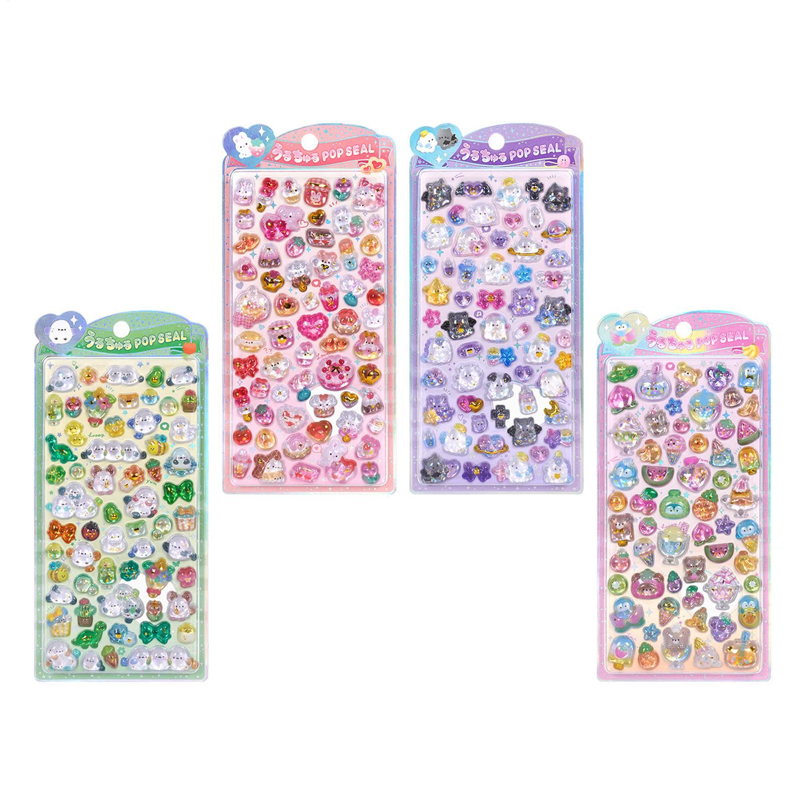 Cute Sticker Pack 3D Glitter S - đánh giá và giá Resin Glitter Pack