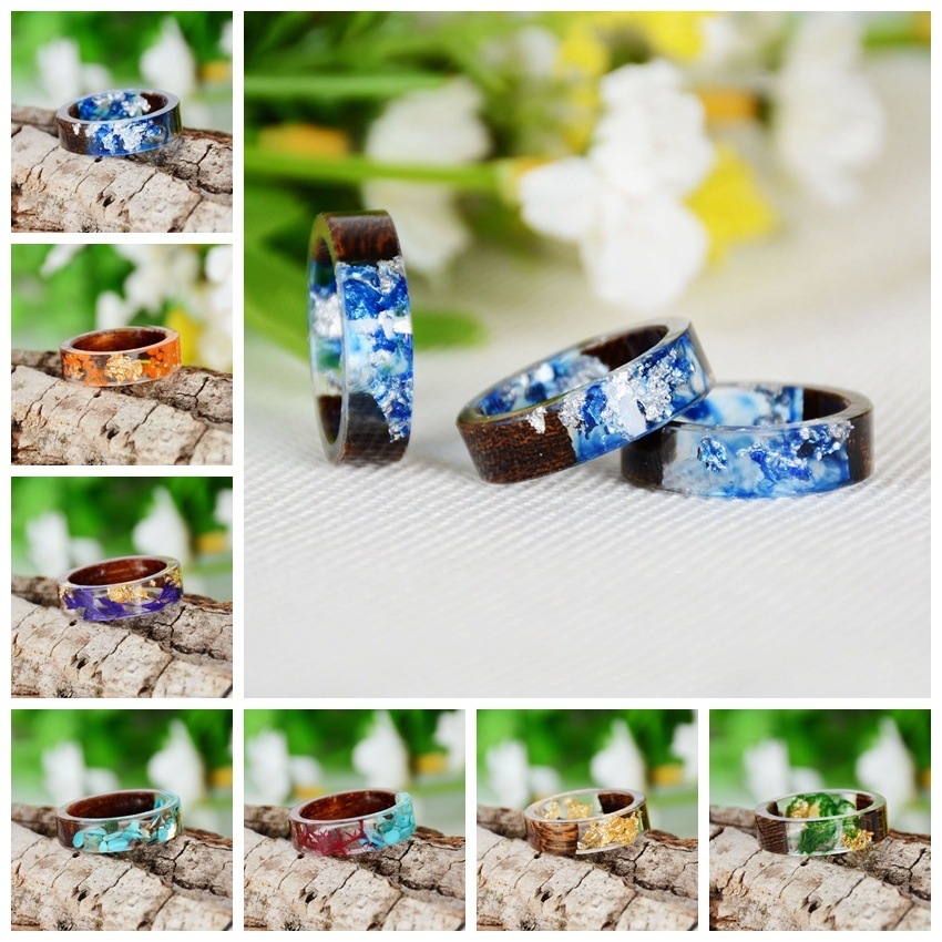 Creative Wooden Resin Ring for - đánh giá và giá Dried Flower Bulk
