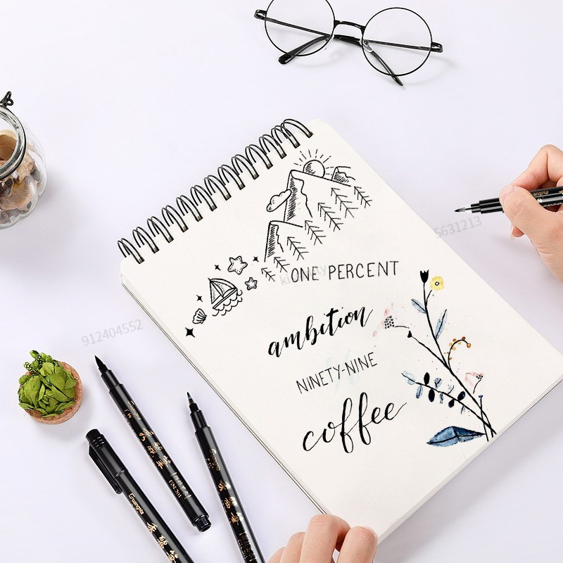 4Pcs/Set Calligraphy Pen Hand  - đánh giá và giá Copic Marker Sketch