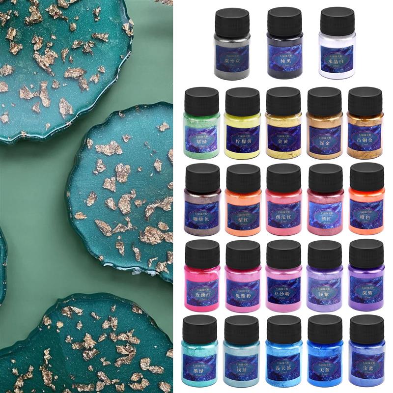 24 Màu Nhựa Dính Thuốc Nhuộm M - đánh giá và giá Resin Pigment Set