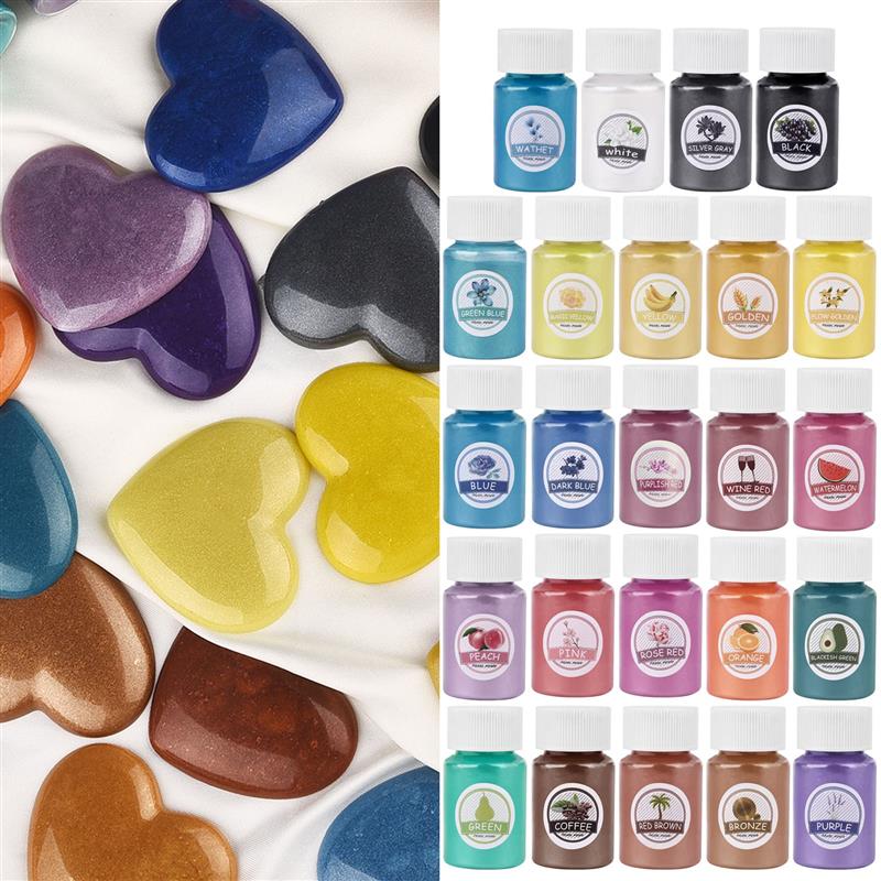24 Màu Nhựa Dính Thuốc Nhuộm M - đánh giá và giá Resin Pigment Set