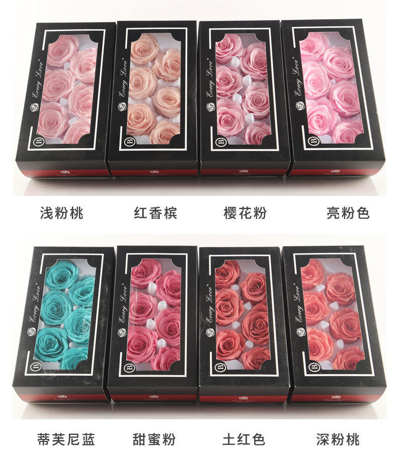 6pcs Eternal Rose Flower Heads - đánh giá và giá Dried Flower Bulk