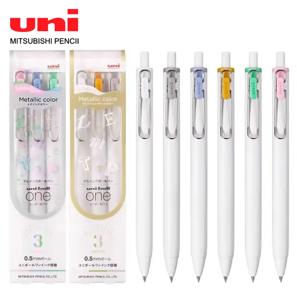 3pcs UNI Ball One Gel Pen Gold - đánh giá và giá Pentel Pen Energel