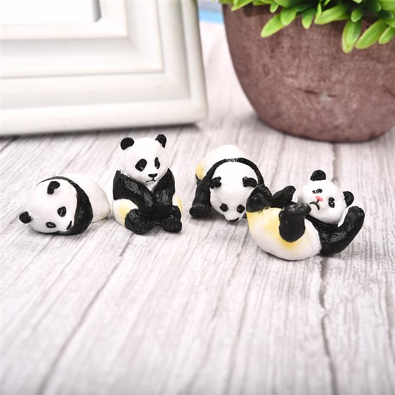 4pcs/Set Cute Panda Moss Micro - đánh giá và giá Terrarium Moss Art