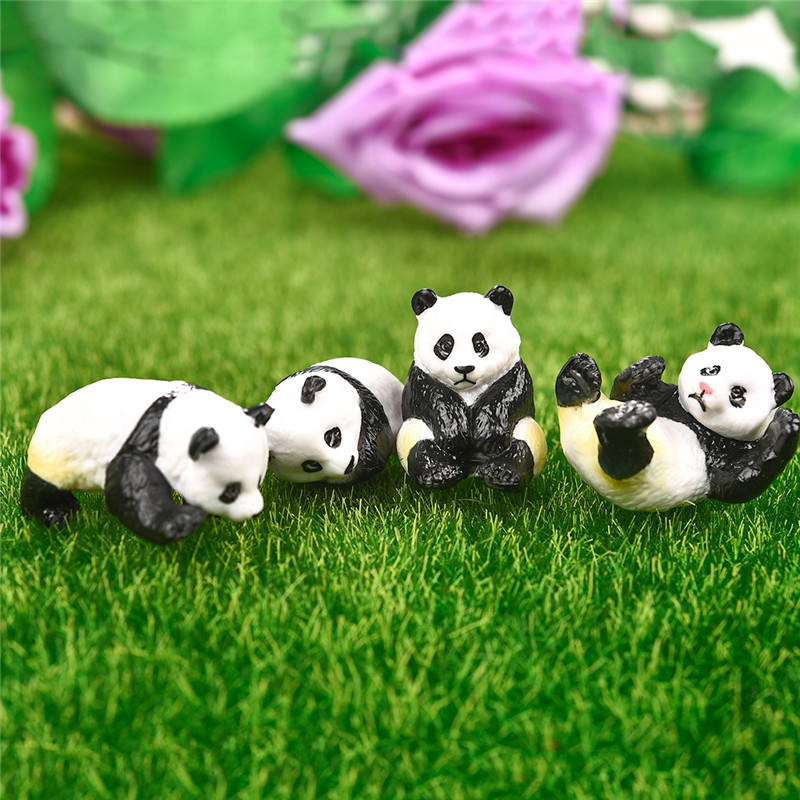 4pcs/Set Cute Panda Moss Micro - đánh giá và giá Terrarium Moss Art