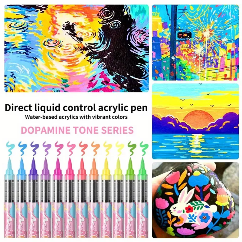 12 Colors Acrylic Markers Soft - đánh giá và giá Copic Marker Sketch