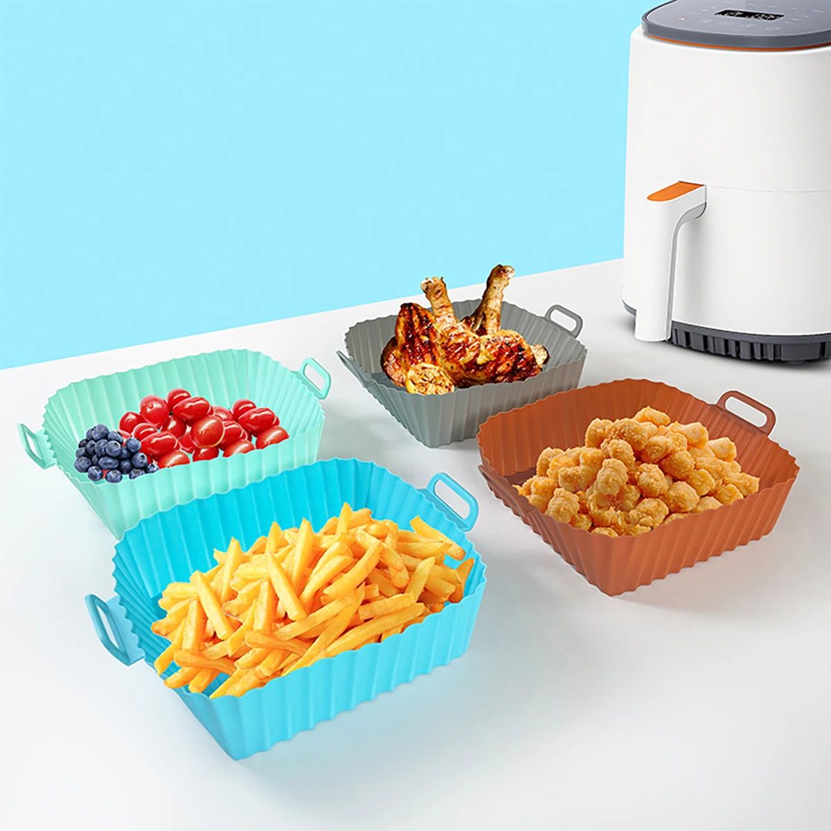 Silicone Fryer Mold Air Fryer  - đánh giá và giá Silicone Mold Tray